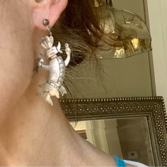 Sterling figure earrings - Picture 3 of 7